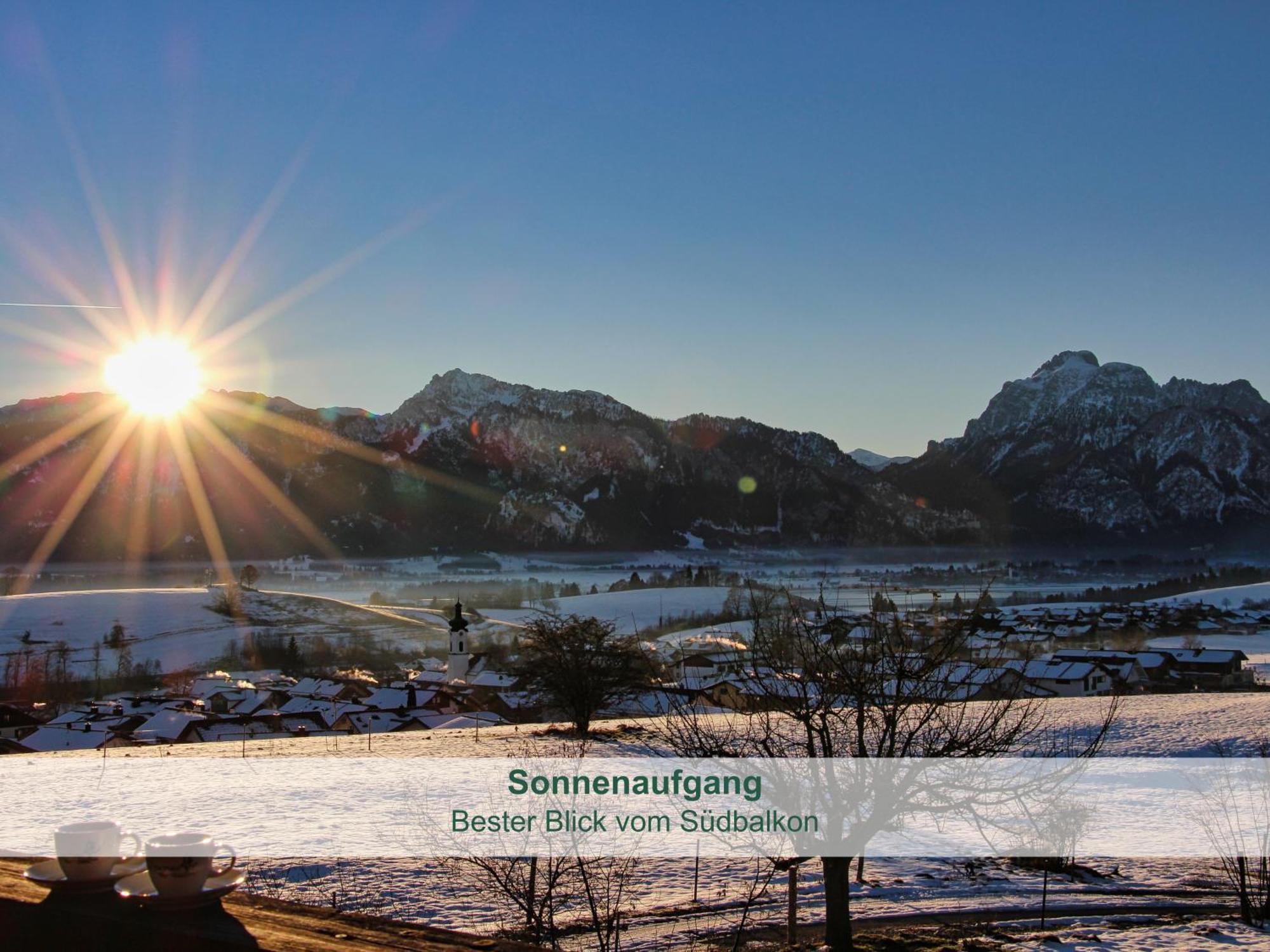 Chalet - Ferienwohnungen - Biohof Stoeger - Panoramasuedbalkon - Grandiose Aussicht Auf See, Berge Und Schloss Neuschwanstein リーデン エクステリア 写真