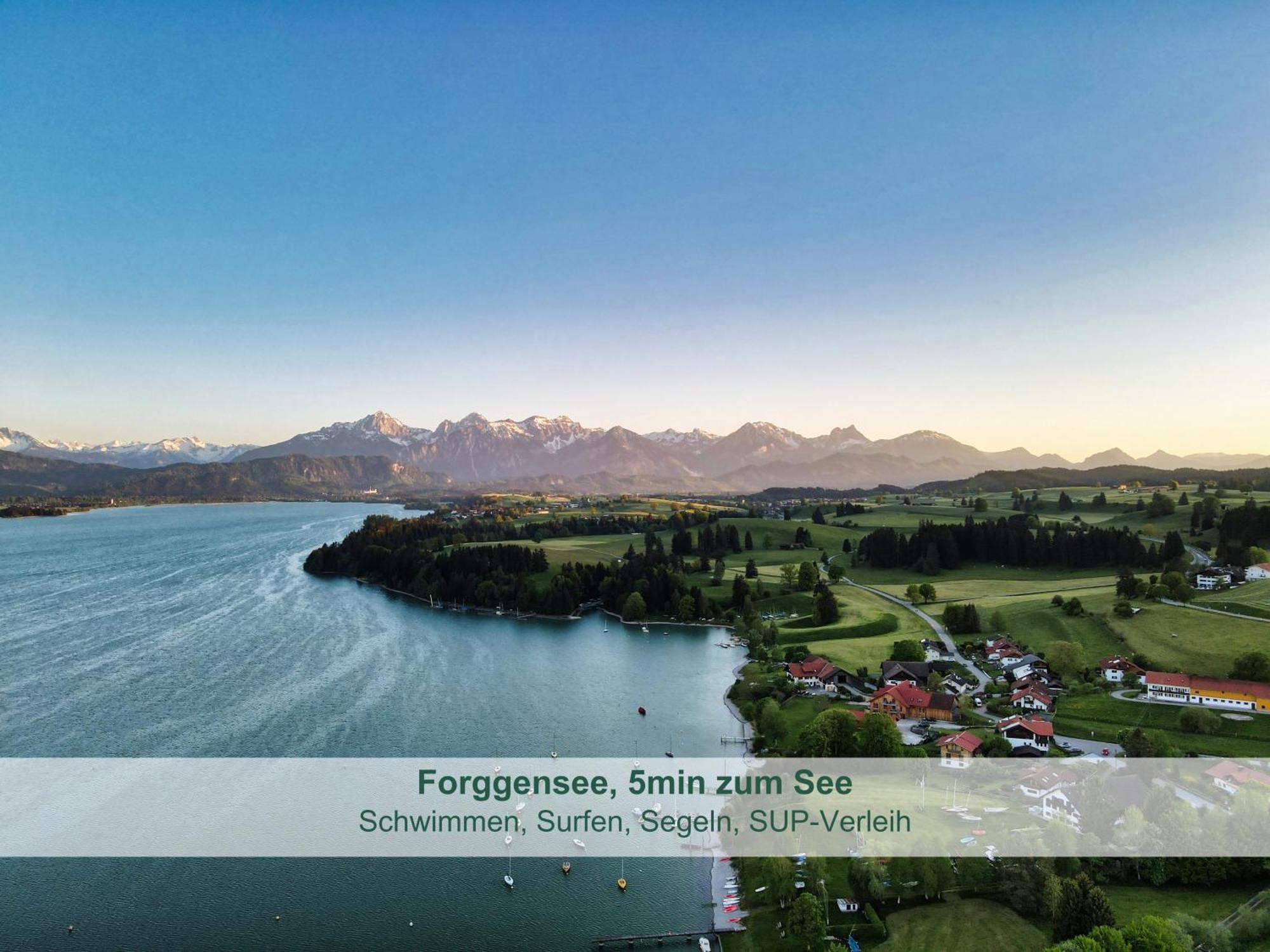 Chalet - Ferienwohnungen - Biohof Stoeger - Panoramasuedbalkon - Grandiose Aussicht Auf See, Berge Und Schloss Neuschwanstein リーデン エクステリア 写真