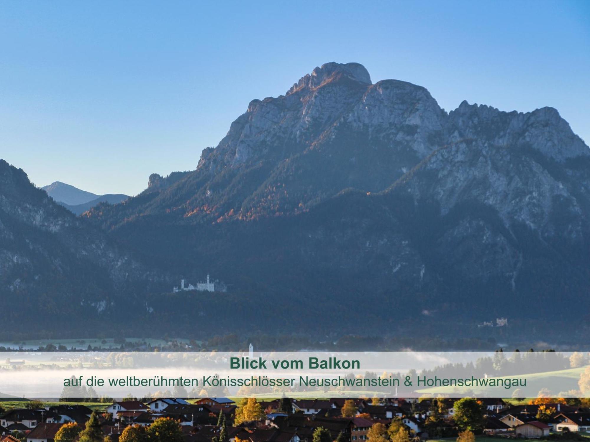 Chalet - Ferienwohnungen - Biohof Stoeger - Panoramasuedbalkon - Grandiose Aussicht Auf See, Berge Und Schloss Neuschwanstein リーデン エクステリア 写真
